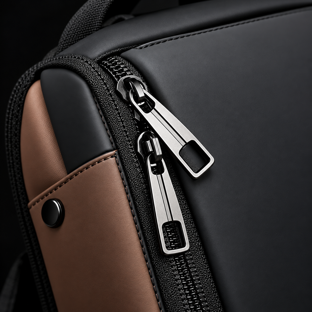 EYDOVA sling bag anti-theft zipper detail